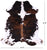 Tricolor Natural Cowhide Rug - Large 6'6"H x 6'0"W