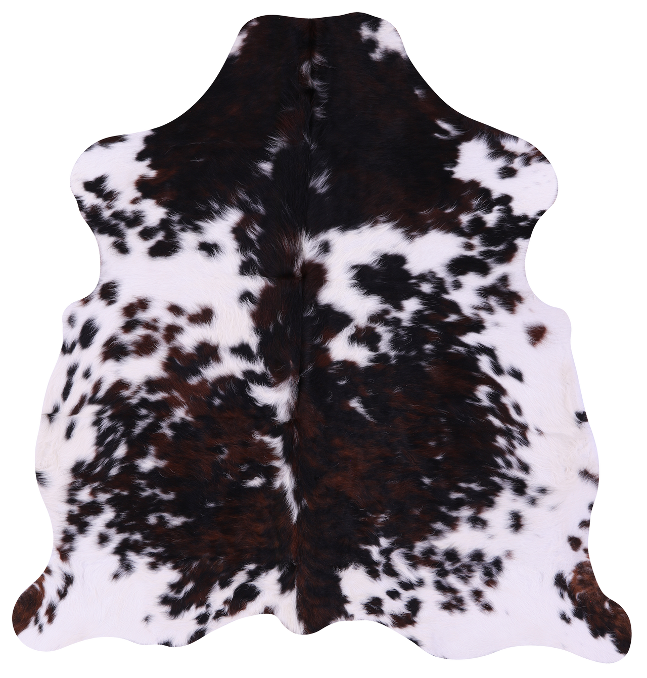 Tricolor Natural Cowhide Rug - Medium 5'9"H x 5'4"W