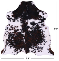 Thumbnail for Tricolor Natural Cowhide Rug - Medium 5'9
