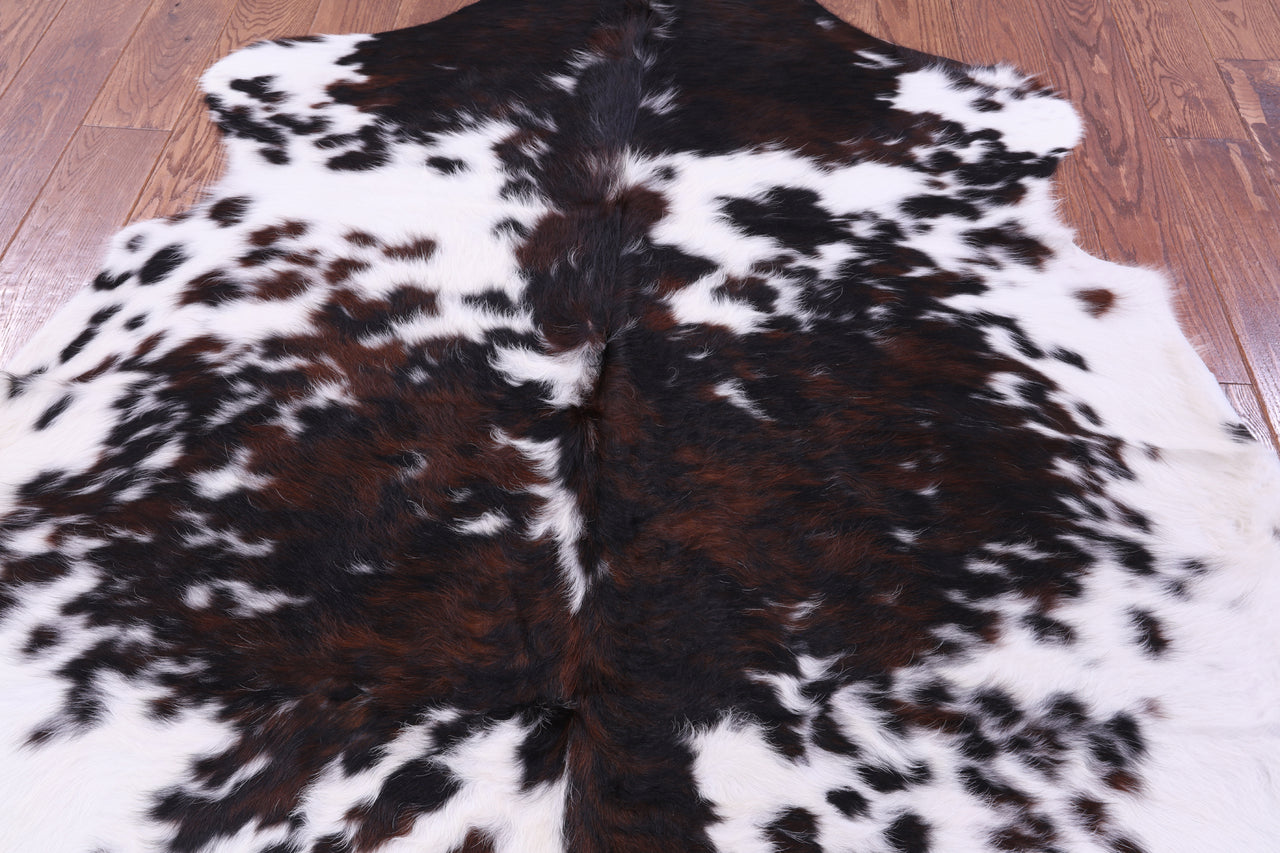 Tricolor Natural Cowhide Rug - Medium 5'9"H x 5'4"W