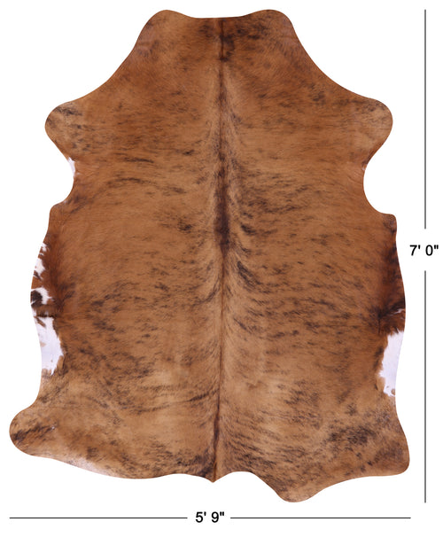 Light Brindle Natural Cowhide Rug - X-Large 7'0