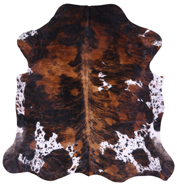 Tricolor Natural Cowhide Rug - X-Large 7'3"H x 6'10"W