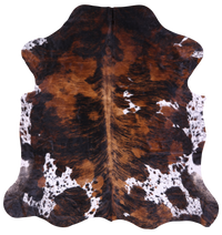 Thumbnail for Tricolor Natural Cowhide Rug - X-Large 7'3