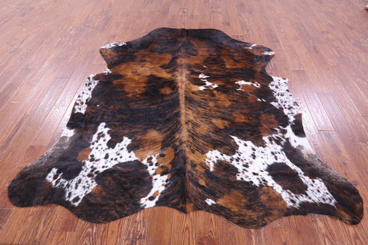 Tricolor Natural Cowhide Rug - X-Large 7'3"H x 6'10"W