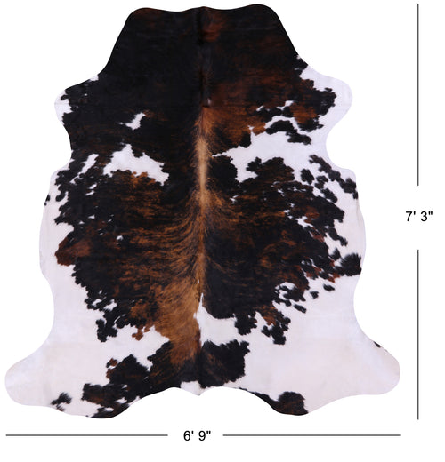 Tricolor Natural Cowhide Rug - X-Large 7'3