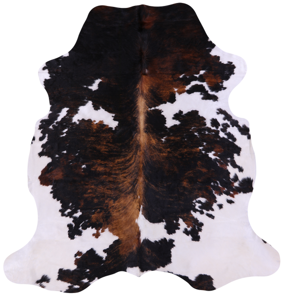 Tricolor Natural Cowhide Rug - X-Large 7'3"H x 6'9"W