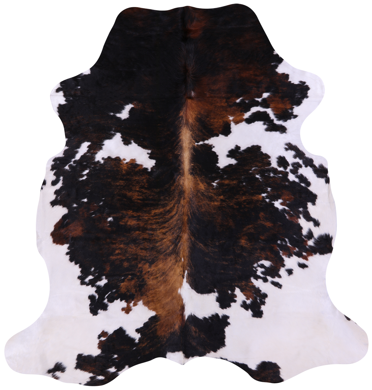 Tricolor Natural Cowhide Rug - X-Large 7'3"H x 6'9"W