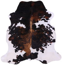 Thumbnail for Tricolor Natural Cowhide Rug - X-Large 7'3