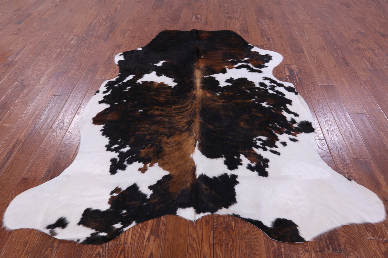 Tricolor Natural Cowhide Rug - X-Large 7'3"H x 6'9"W