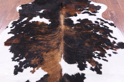 Tricolor Natural Cowhide Rug - X-Large 7'3