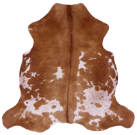 Thumbnail for Brown & White Natural Cowhide Rug - X-Large 7'0