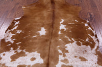 Thumbnail for Brown & White Natural Cowhide Rug - X-Large 7'0