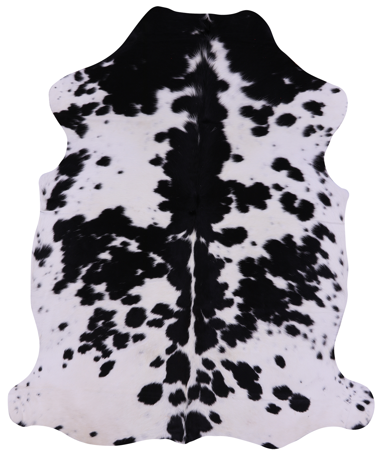 Black & White Natural Cowhide Rug - X-Large 7'0"H x 5'8"W