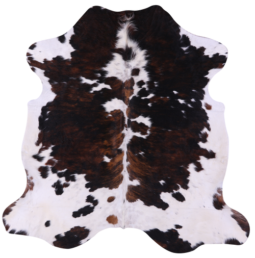 Tricolor Natural Cowhide Rug - Large 6'7