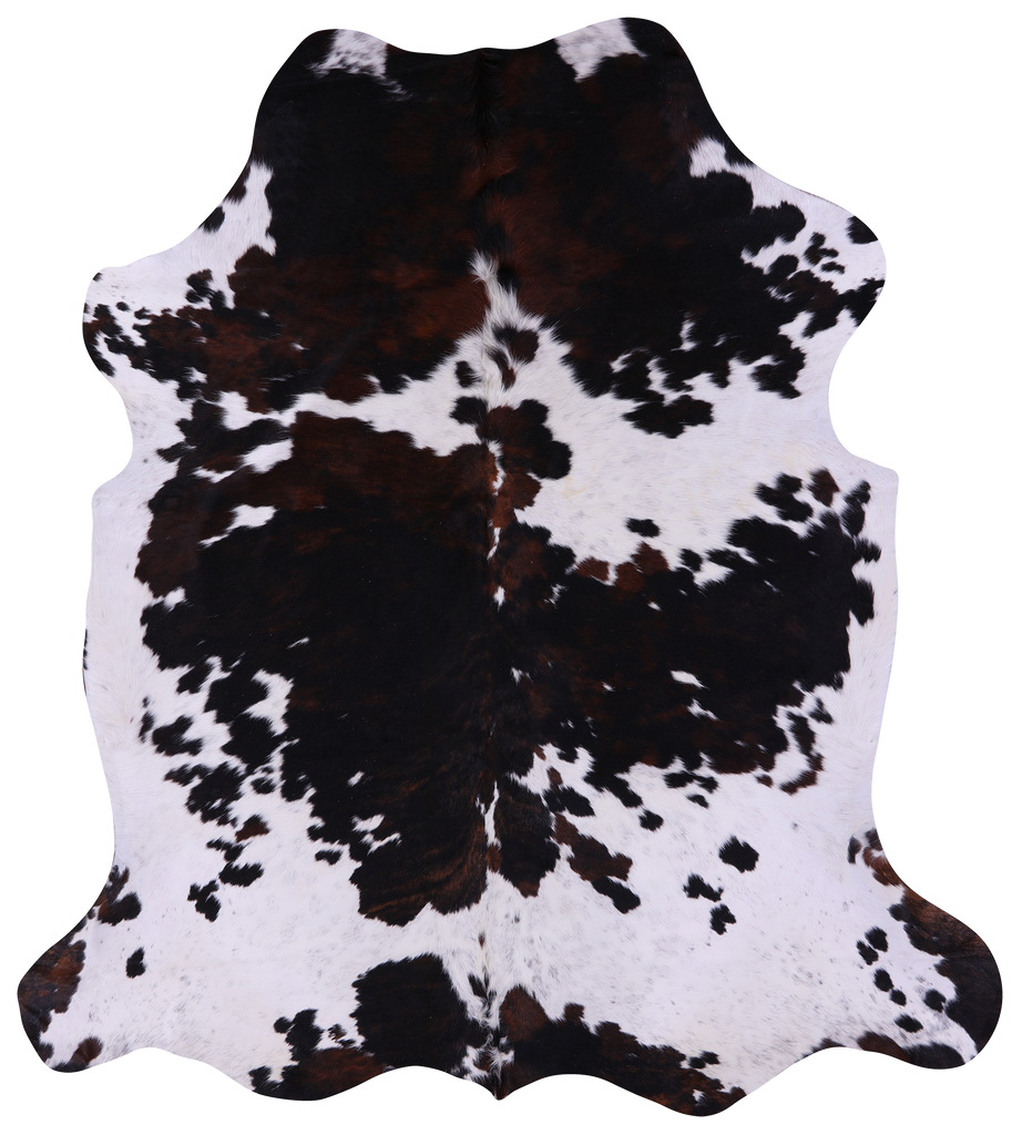Tricolor Natural Cowhide Rug - X-Large 7'0"H x 6'3"W