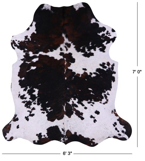 Tricolor Natural Cowhide Rug - X-Large 7'0