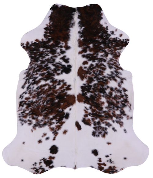 Salt & Pepper Natural Brown Cowhide Rug - Large 6'8