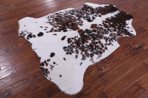 Salt & Pepper Natural Brown Cowhide Rug - Large 6'8