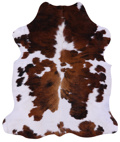 Tricolor Natural Cowhide Rug - Large 6'11
