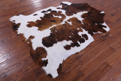 Tricolor Natural Cowhide Rug - Large 6'11
