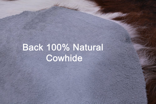 Tricolor Natural Cowhide Rug - Large 6'11