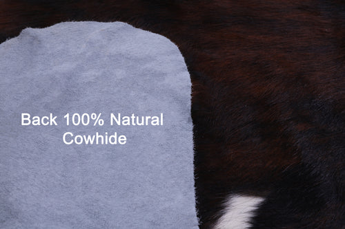 Tricolor Natural Cowhide Rug - Large 6'11