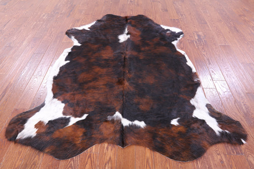 Tricolor Natural Cowhide Rug - Large 6'11