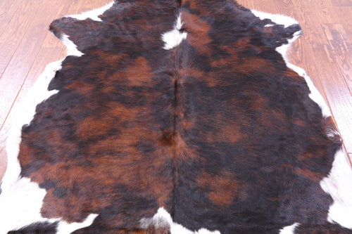 Tricolor Natural Cowhide Rug - Large 6'11