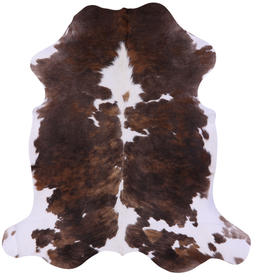 Brown & White Natural Cowhide Rug - X-Large 7'0