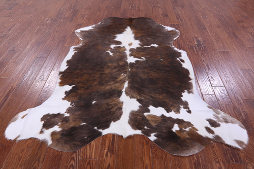 Brown & White Natural Cowhide Rug - X-Large 7'0