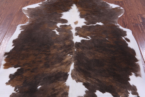 Brown & White Natural Cowhide Rug - X-Large 7'0