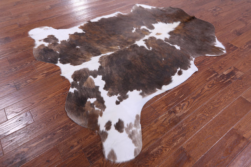 Brown & White Natural Cowhide Rug - X-Large 7'0
