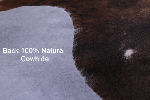 Brown & White Natural Cowhide Rug - X-Large 7'0