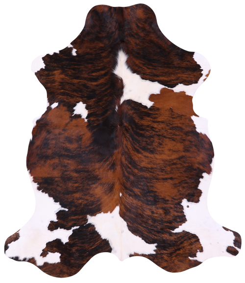 Tricolor Brindle Natural Cowhide Rug - X-Large 7'1