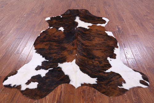 Tricolor Brindle Natural Cowhide Rug - X-Large 7'1