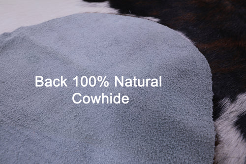 Tricolor Brindle Natural Cowhide Rug - X-Large 7'1