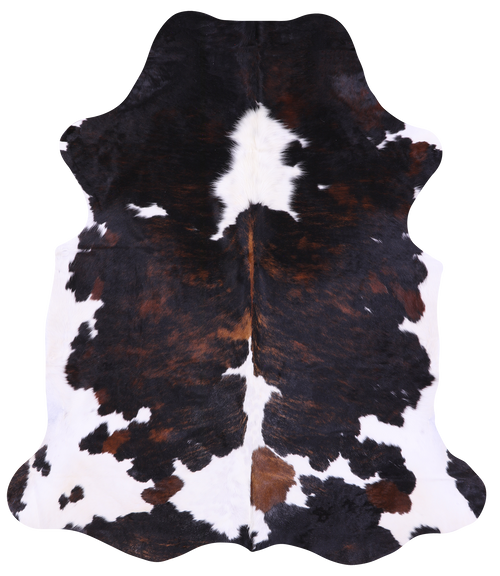 Tricolor Natural Cowhide Rug - Large 6'7