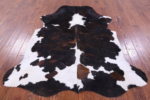 Tricolor Natural Cowhide Rug - Large 6'7