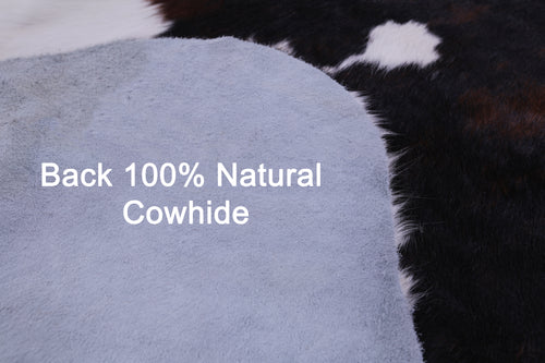 Tricolor Natural Cowhide Rug - Large 6'7