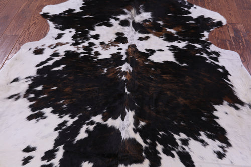 Tricolor Natural Cowhide Rug - Large 6'10