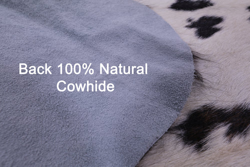 Tricolor Natural Cowhide Rug - Large 6'10