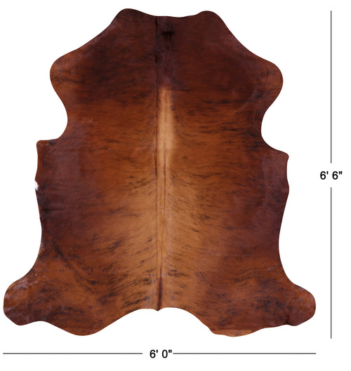 Brindle Natural Cowhide Rug - Large 6'6