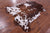 Salt & Pepper Natural Brown Cowhide Rug - X-Large 7'0"H x 6'6"W