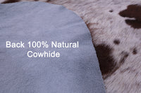 Thumbnail for Salt & Pepper Natural Brown Cowhide Rug - X-Large 7'0