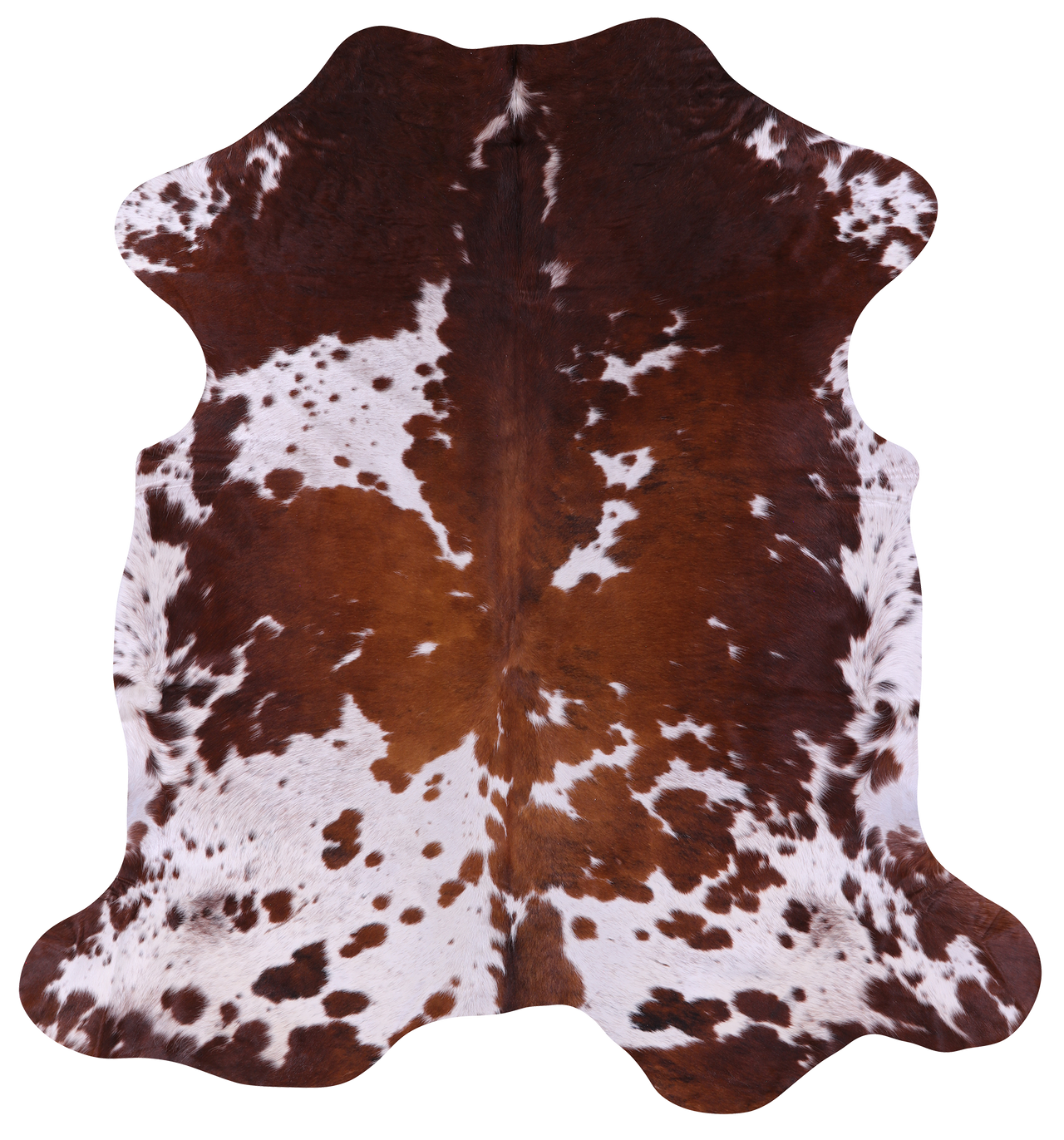 Salt & Pepper Natural Brown Cowhide Rug - X-Large 7'0"H x 6'6"W