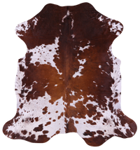 Thumbnail for Salt & Pepper Natural Brown Cowhide Rug - X-Large 7'0