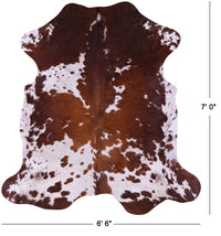 Thumbnail for Salt & Pepper Natural Brown Cowhide Rug - X-Large 7'0