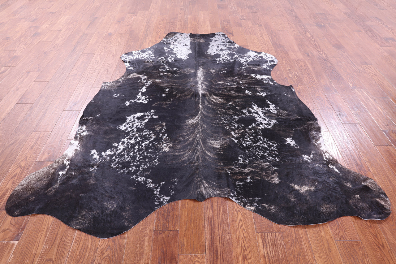 Brindle Salt & Pepper Natural Cowhide Rug - XLarge 7'4"H x 6'9"W