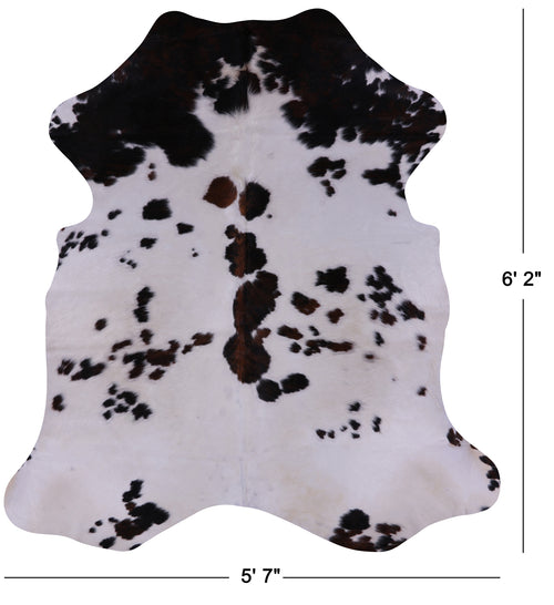 Tricolor Natural Cowhide Rug - Medium 6' 2