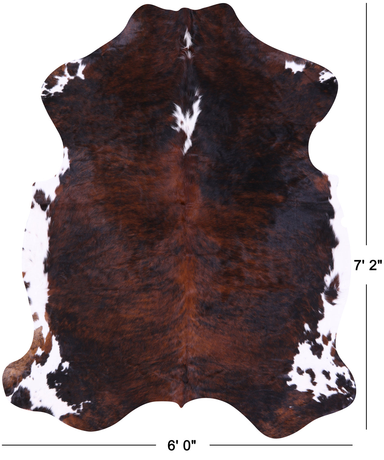 Brindle Natural Cowhide Rug - X-Large 7'2"H x 6'0"W
